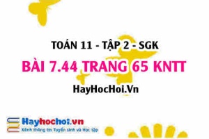Bài 7.44 trang 65 Toán 11 tập 2 Kết nối tri thức